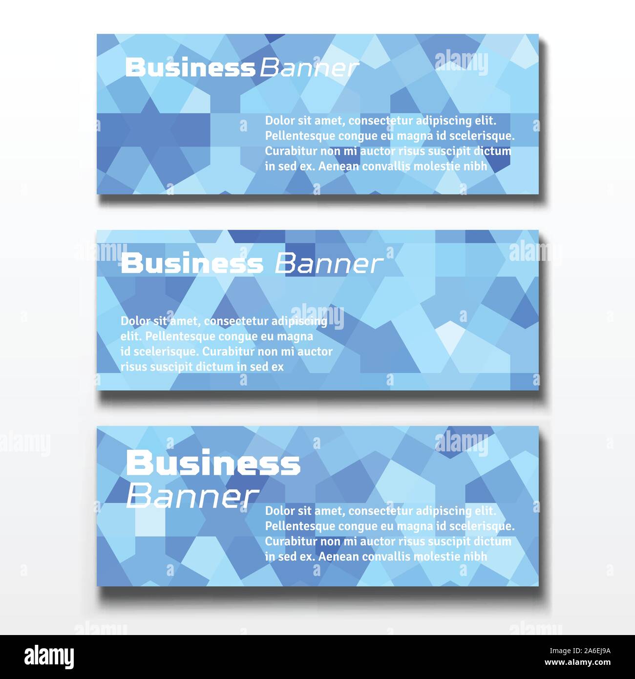 Set of three business banners Stock Vector