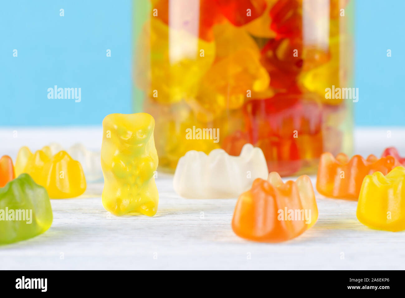 jelly candy or multivitamins closeup on the table Stock Photo Alamy