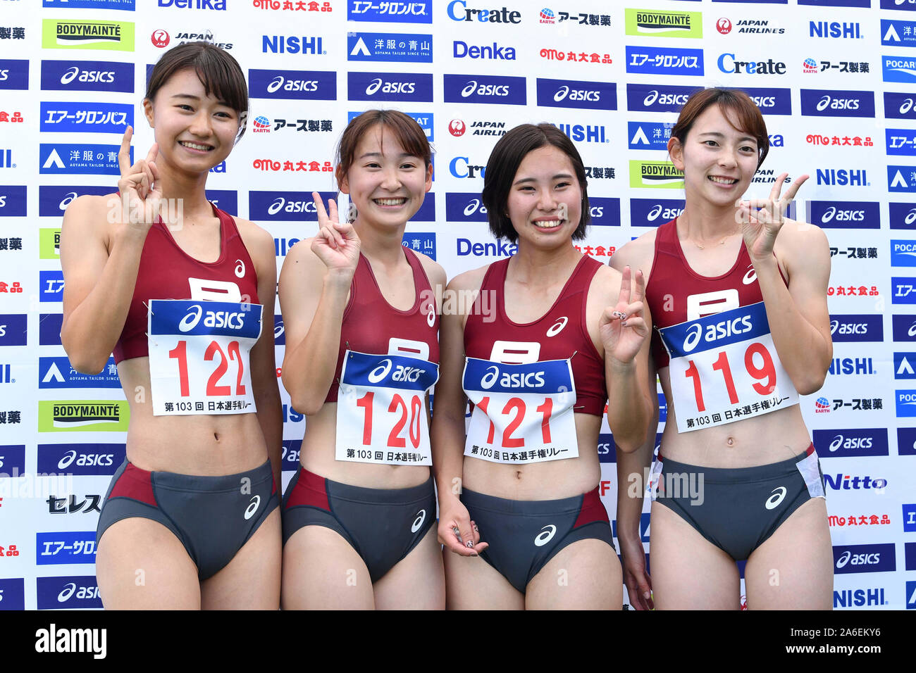 Honjo Athletic Stadium, Fukuoka, Japan. 26th Oct, 2019. (L-R Honjo Athletic Stadium, Fukuoka, Japan. 26th Oct, 2019. (L-R