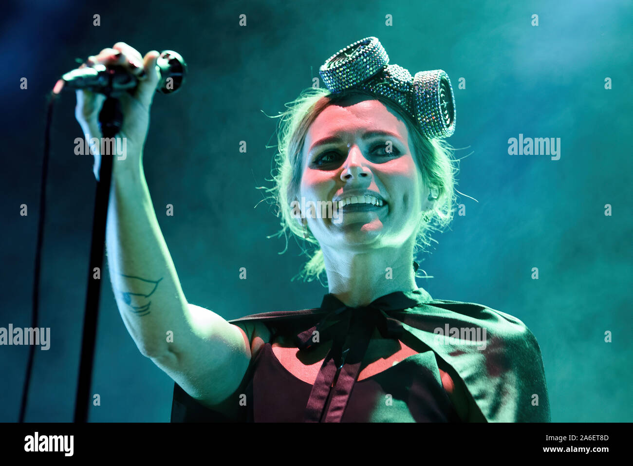 MADRID - SEP 7: The Cardigans (band) perform in concert at Dcode Music Festival on September 7, 2019 in Madrid, Spain. Stock Photo