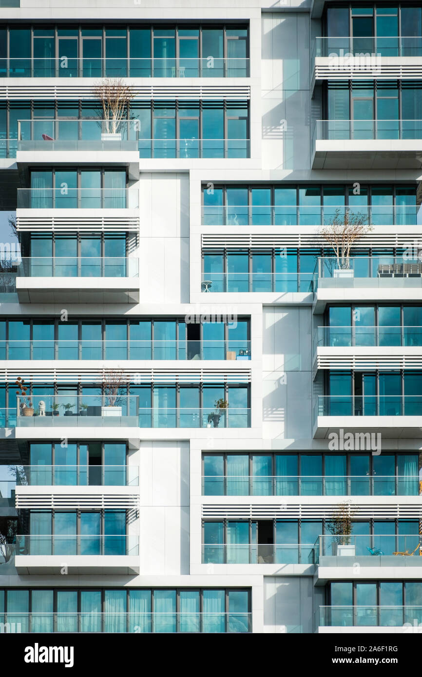 modern apartment building - real estate exterior - Stock Photo