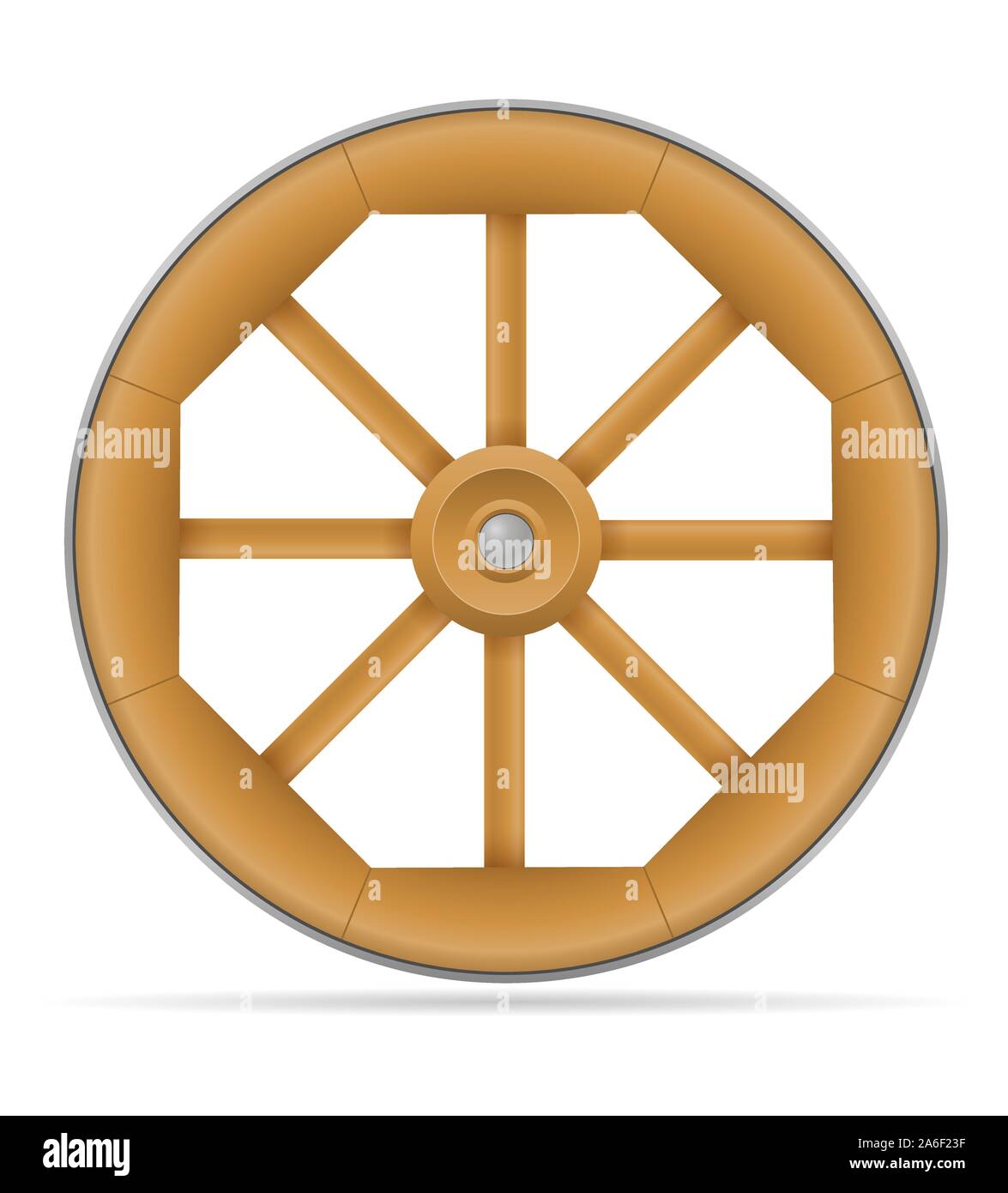 wooden cart wheel with horse vector illustration vector illustration