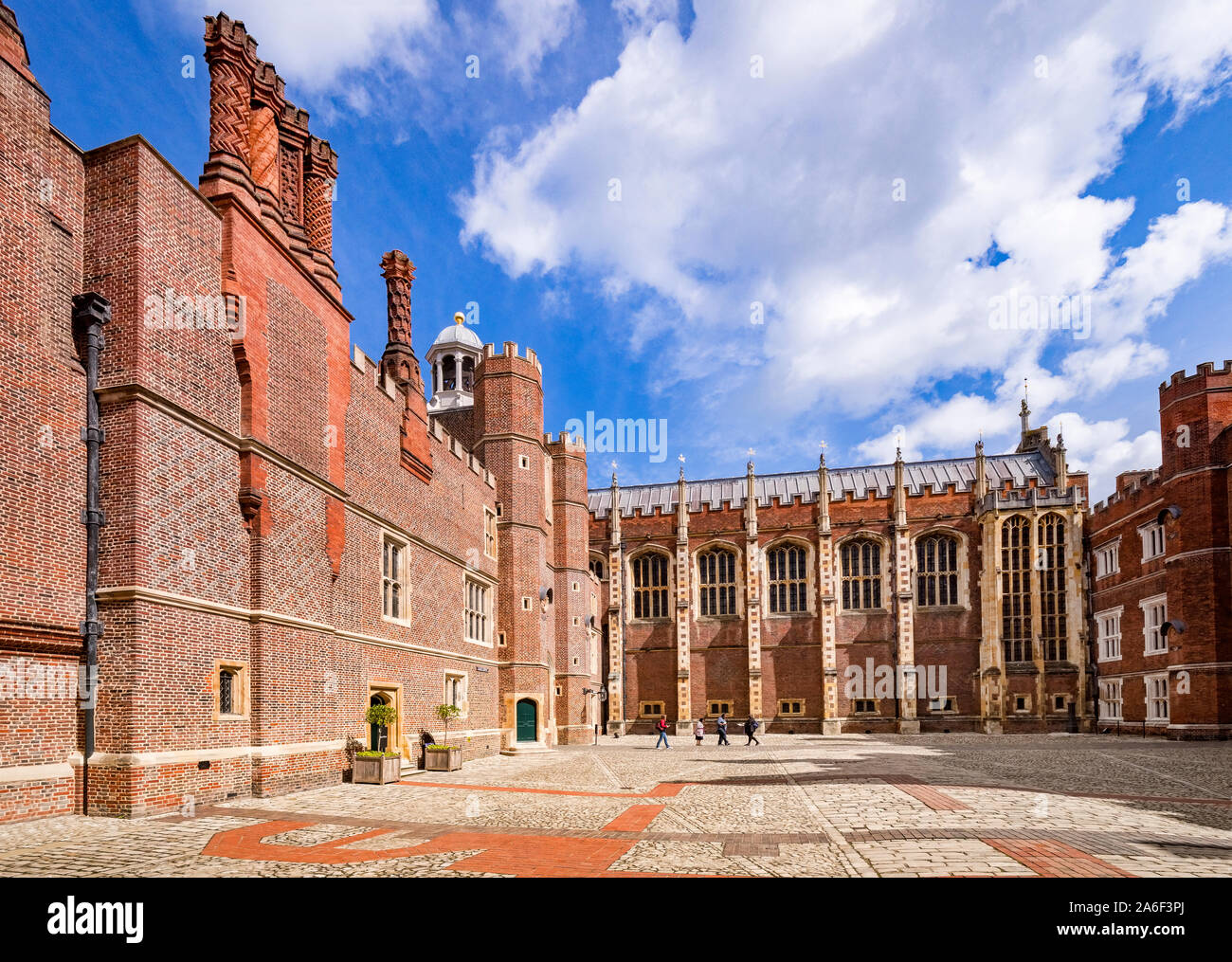 9 June 2019: Richmond upon Thames, London, UK - The Clock Court in Hampton Court Palace, the former royal residence in West London. Stock Photo