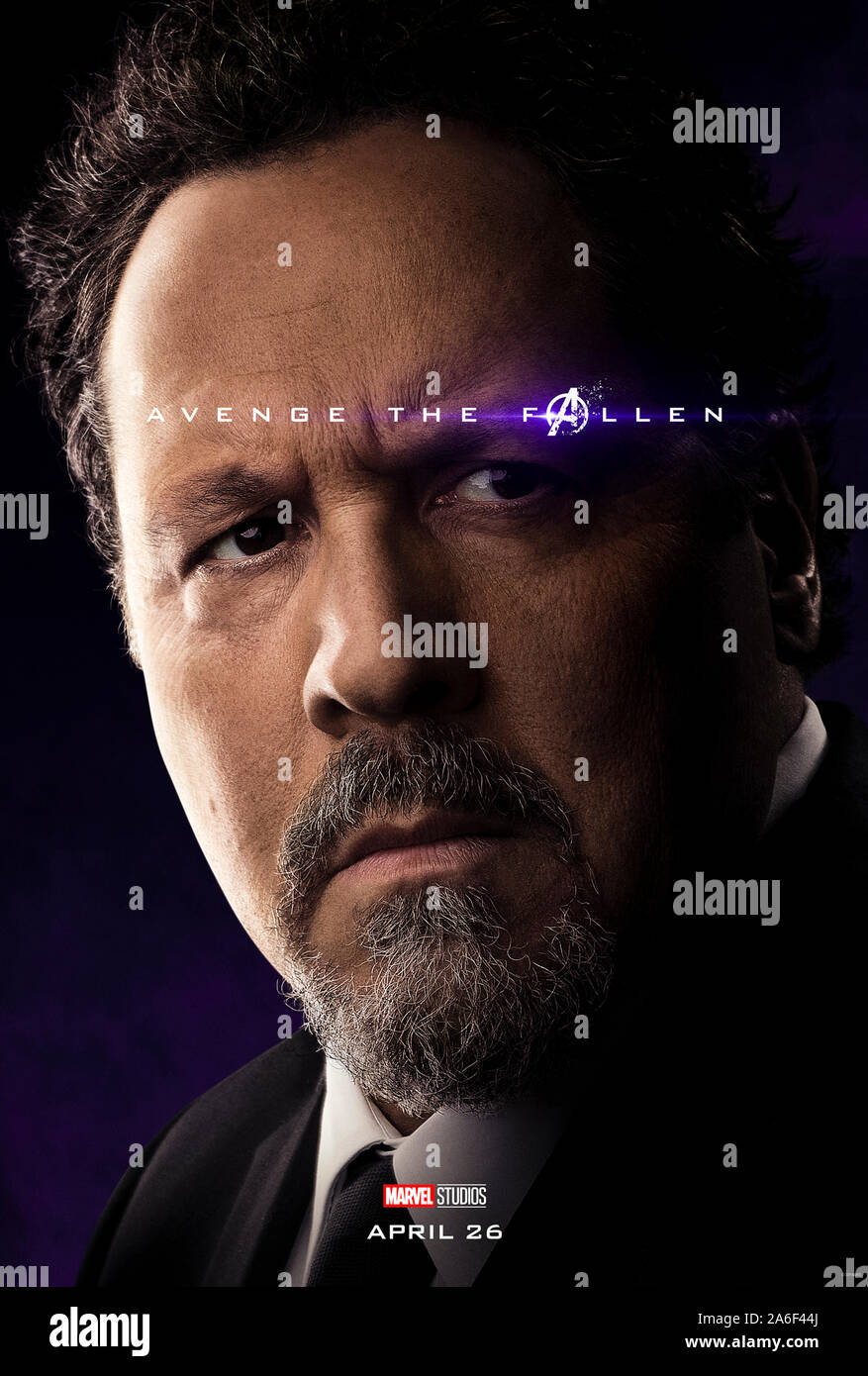 Character advance poster for Avengers: Endgame (2019) directed  by Anthony and Joe Russo starring Jon Favreau as Happy Hogan. The epic conclusion and 22nd film in the Marvel Cinematic Universe. Stock Photo