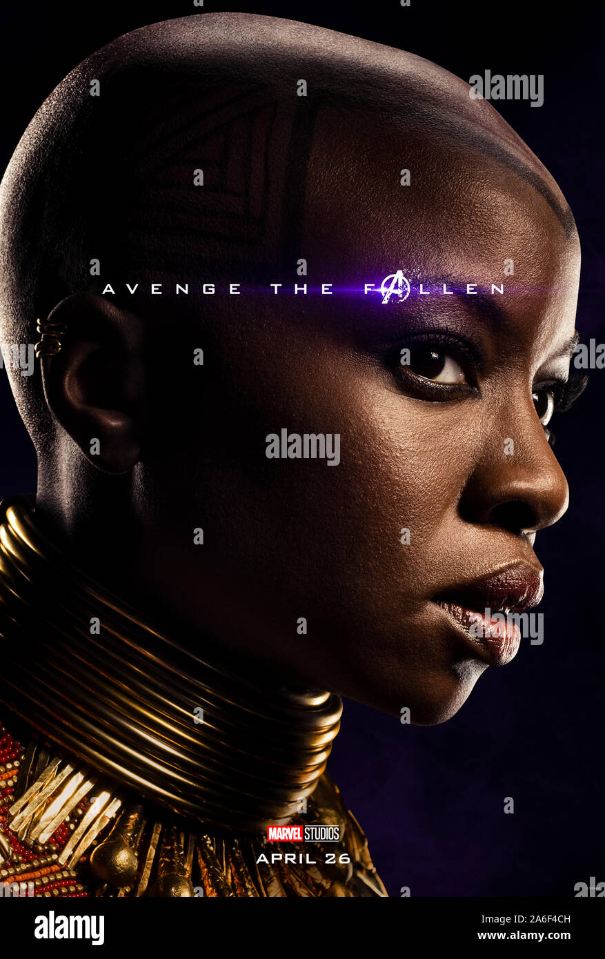 Character advance poster for Avengers: Endgame (2019) directed  by Anthony and Joe Russo starring Danai Gurira as Okoye. The epic conclusion and 22nd film in the Marvel Cinematic Universe. Stock Photo