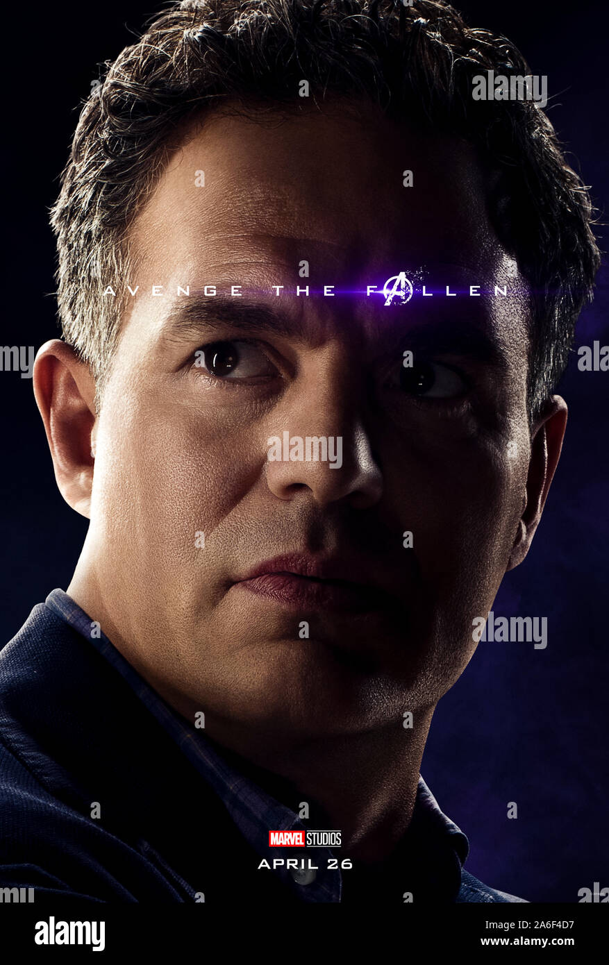 Character advance poster for Avengers: Endgame (2019) directed by Anthony and Joe Russo starring Mark Ruffalo as Bruce Banner / Hulk. The epic conclusion and 22nd film in the Marvel Cinematic Universe. Stock Photo