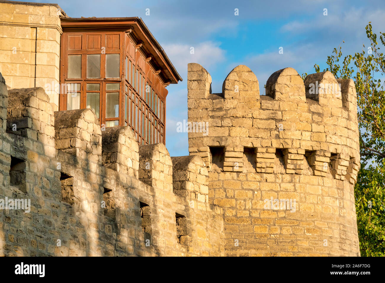 Walls of Icheri Sheher, Baku, Azerbaijan Stock Photo