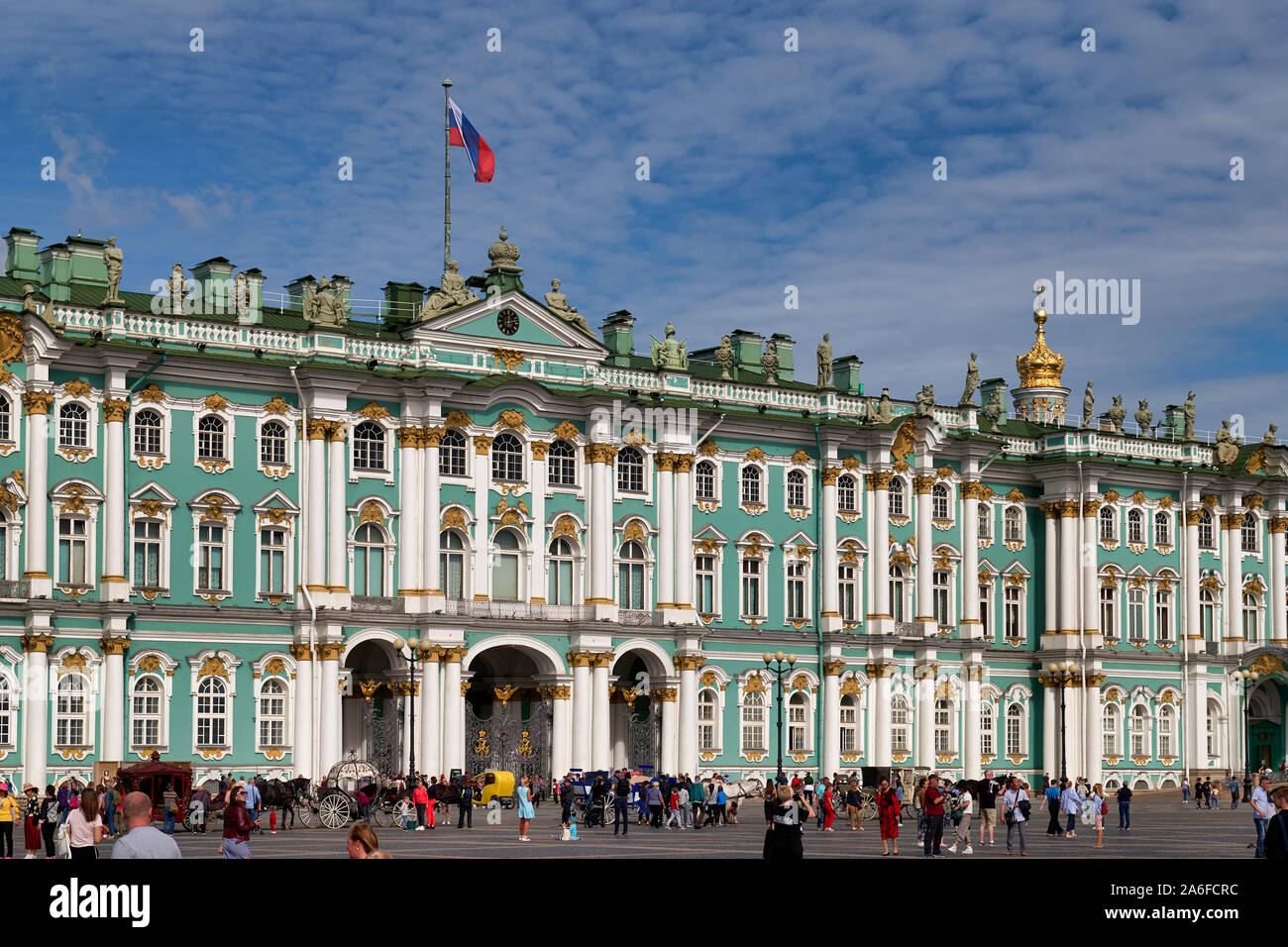 Waving Russian Flag On The Top Of The Hermitage Museum In St. Petersburg,  Russia Stock Photo, Picture and Royalty Free Image. Image 150523844.