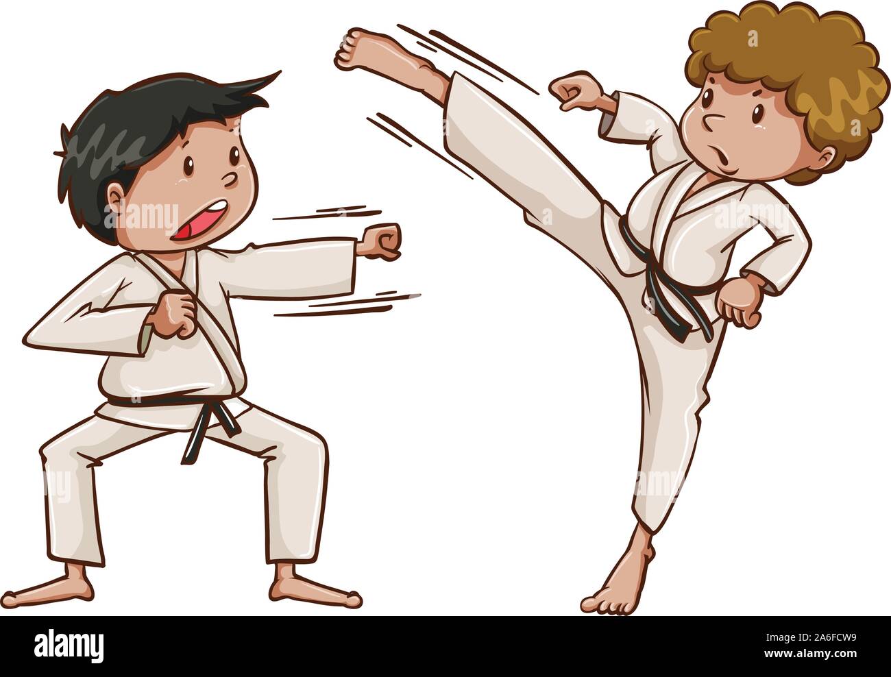 kids karate clip art