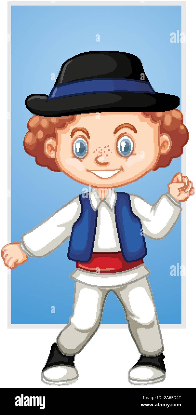 Happy boy wearing hat illustration Stock Vector Image & Art - Alamy