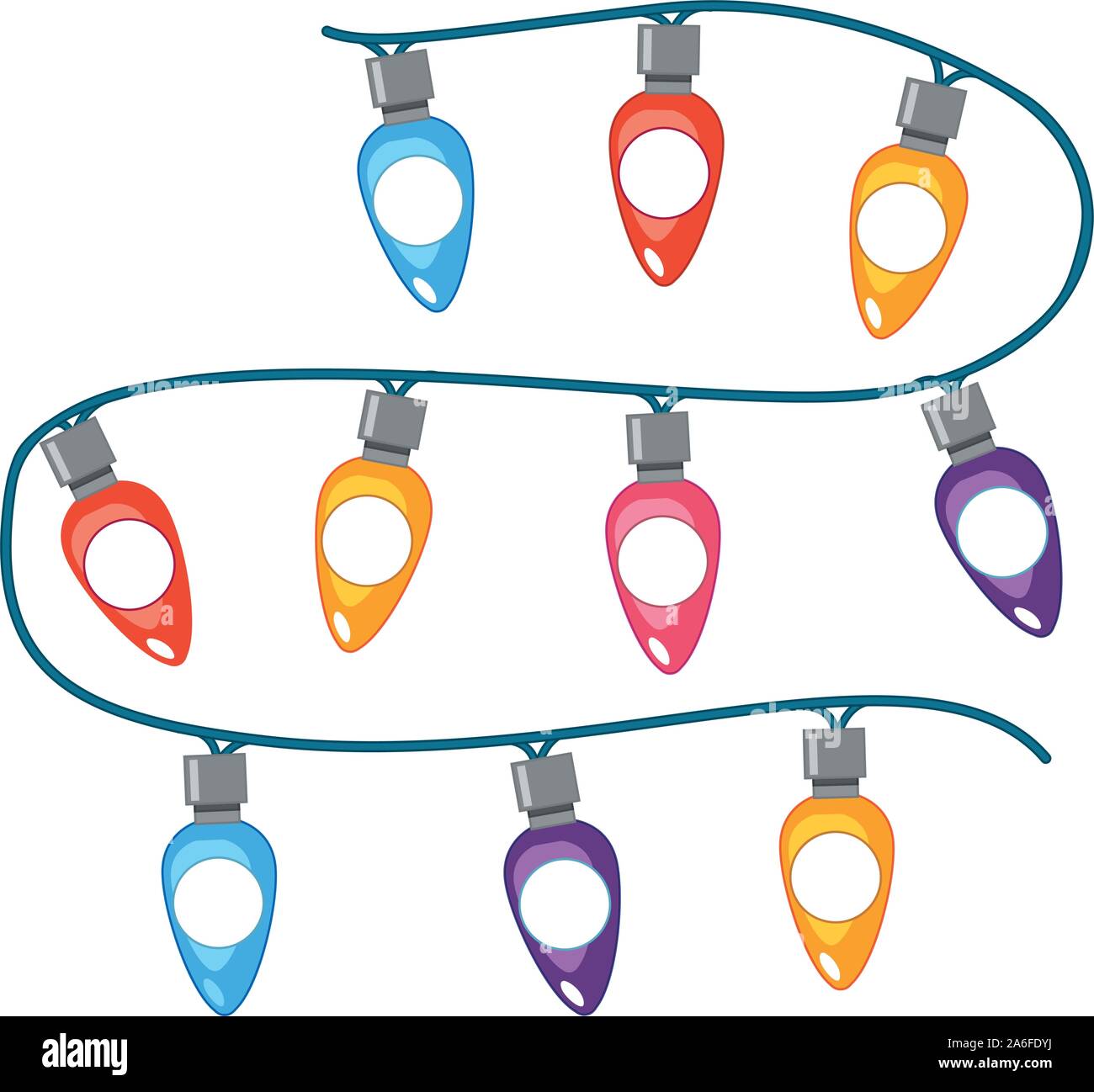 Lights in a daisy chain illustration Stock Vector Image & Art Alamy