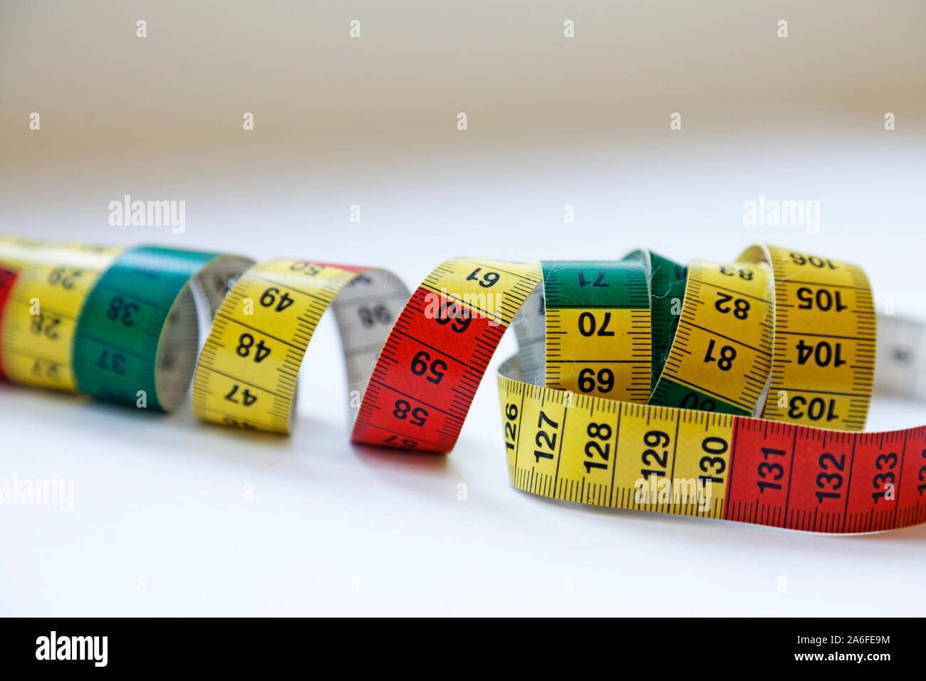 a tape measure in different colors that you use when sewing