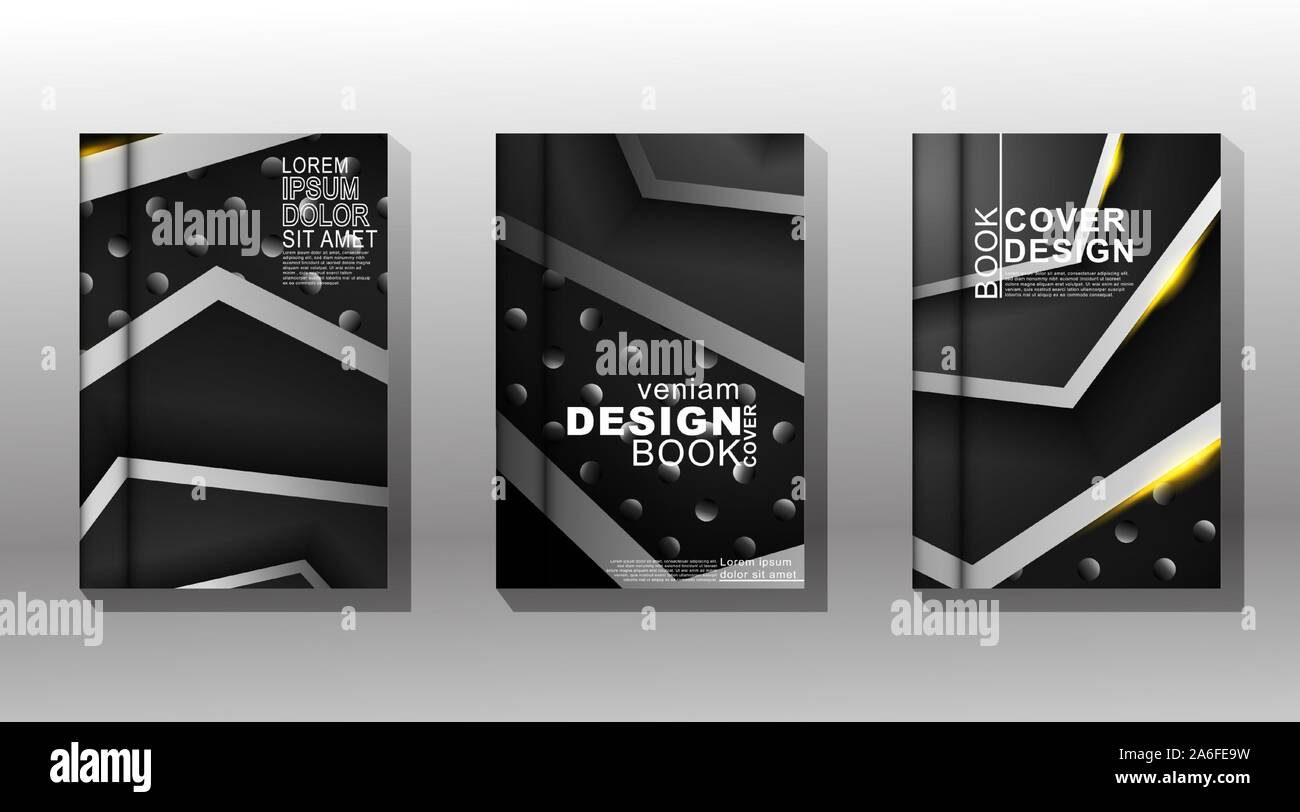 Modern background design. The book vector collection includes geometric shapes overlapping and circle gradient patterns Stock Vector