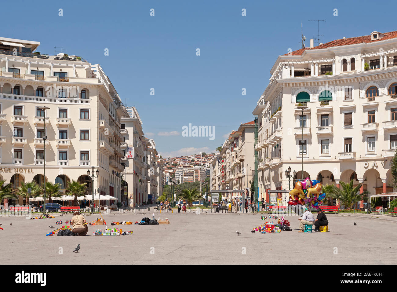 The square Platia Aristotelous in Saloniki, Macedonia, Greece. Stock Photo