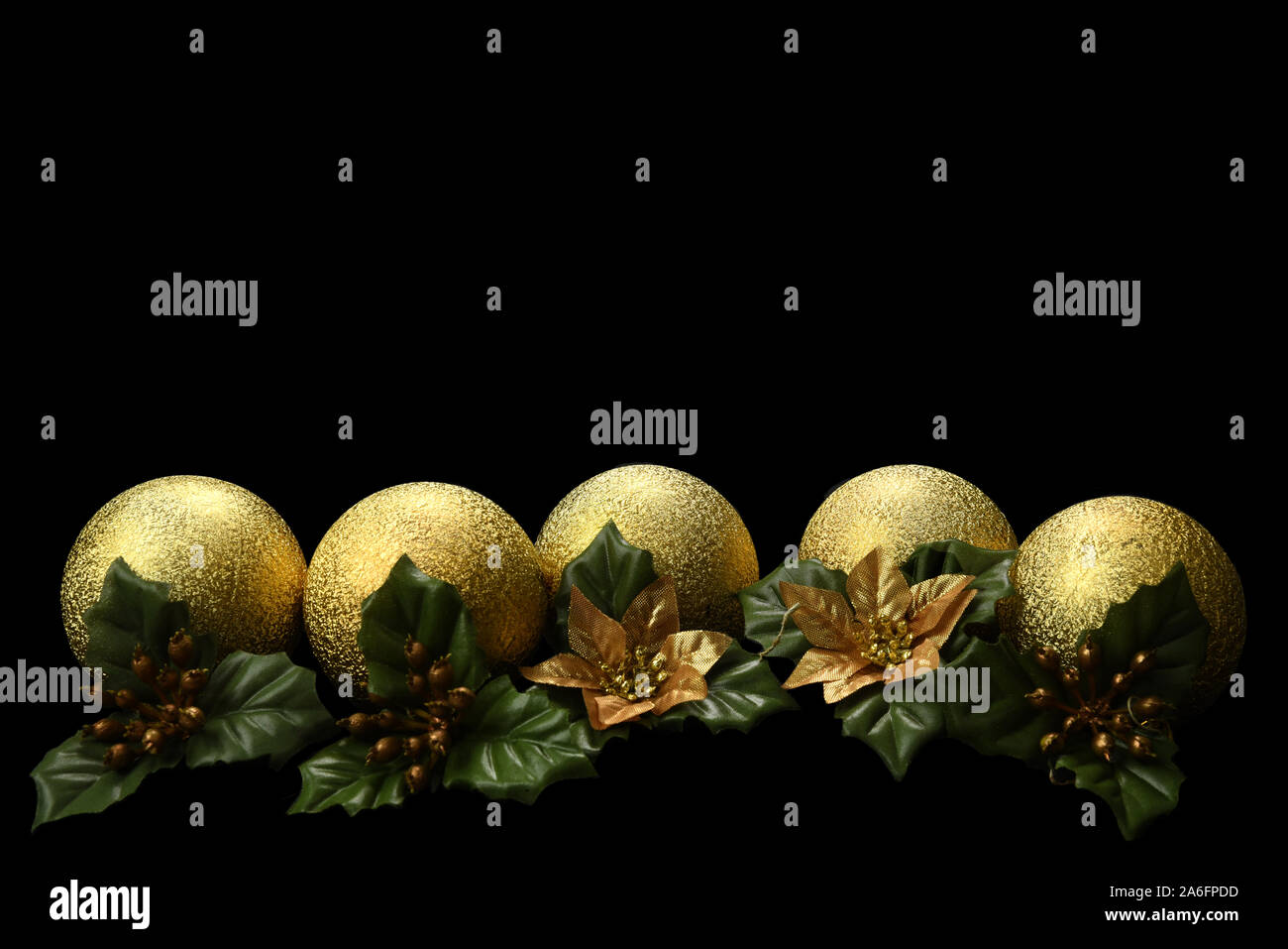 Christmas holidays composition on black texture background with copy ...