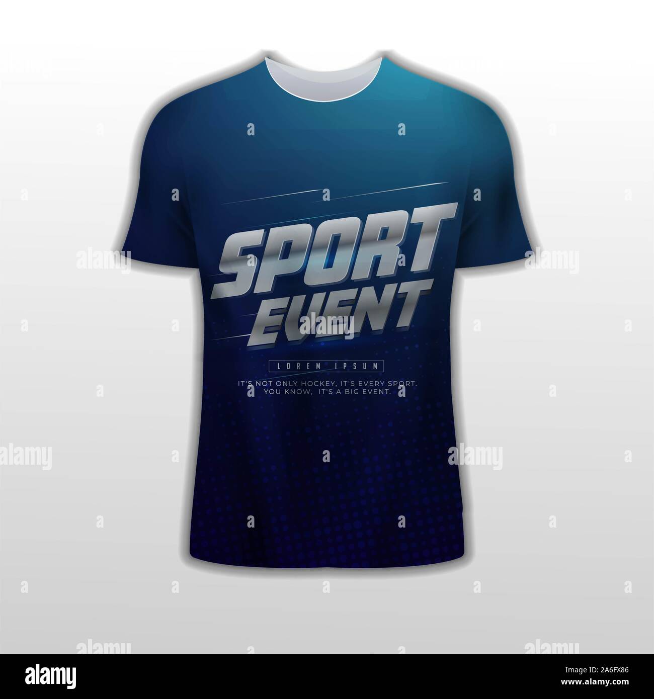 Complementary sports shirt design with an elegant silver metallic