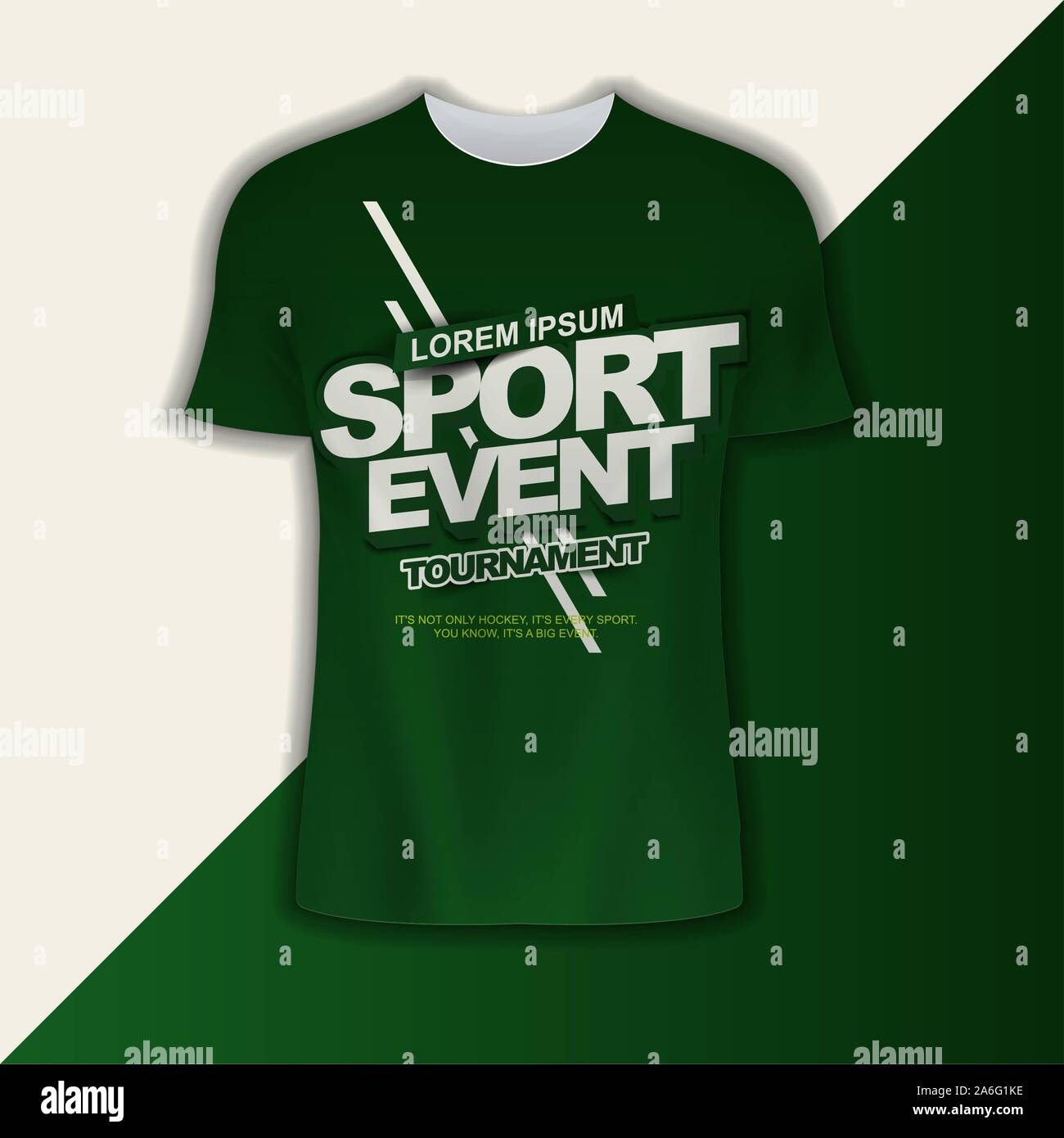 t shirt design vector sport event tournament with theme with simple layout  elegant green gradient background and balance composition, editable and cus  Stock Photo - Alamy