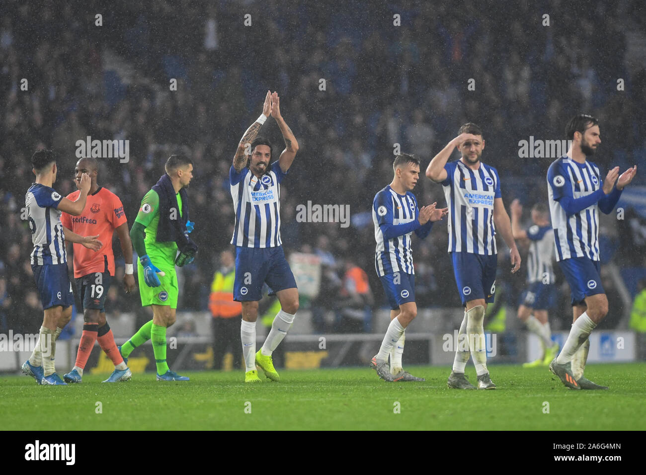 26th October 2019, American Express Community Stadium, Brighton and Hove, England; Premier League, Brighton and Hove Albion v Everton : Credit: Phil Westlake/News Images Stock Photo