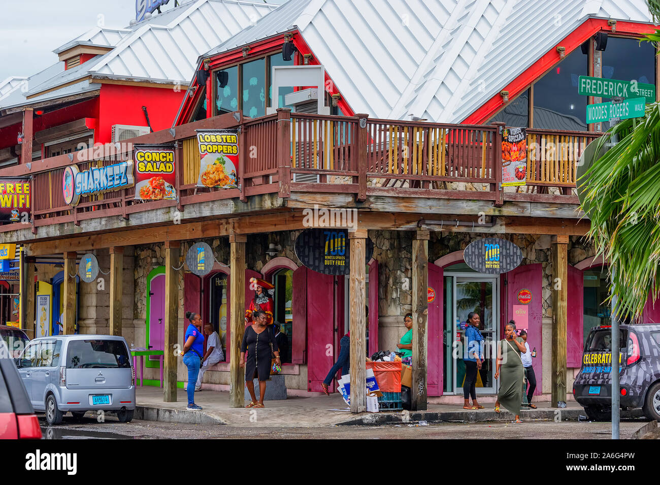 Nassau, Bahama September 21/2019 Straw vending is Bahama's oldest