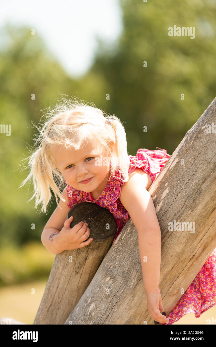 Cute little girl with four years old having fun in Nature - a Royalty Free  Stock Photo from Photocase