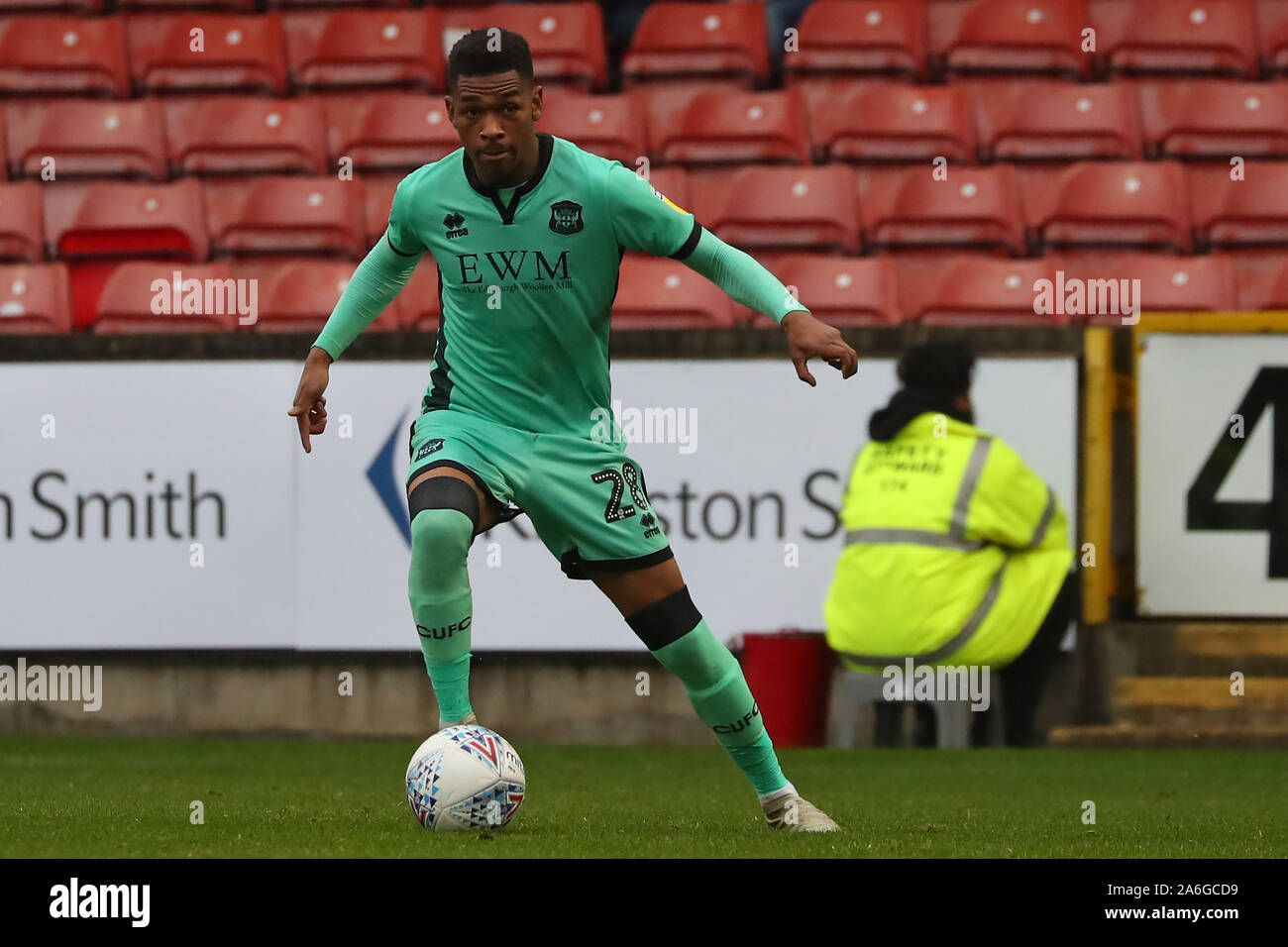 London, UK. 26th Oct, 2019. Carlisle's midfielder Mohammed Sagaf during the EFL League Two match between Leyton Orient and Carlisle, at Brisbane Road, London, on 26 October 2019 Credit: Action Foto Sport/Alamy Live News Stock Photo