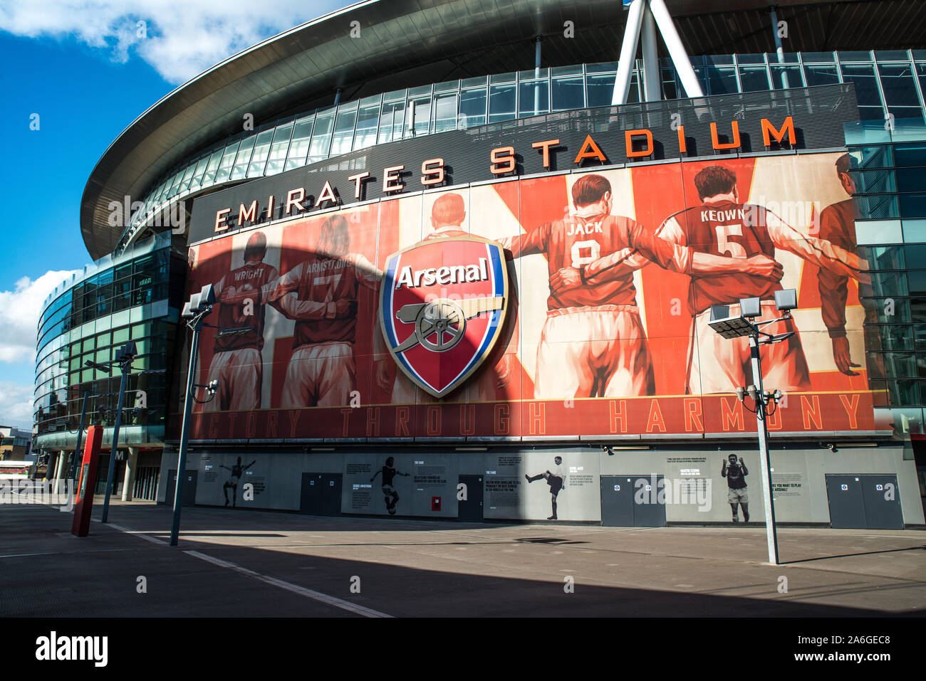 Images of Arsenals Emirates Stadium in North London Stock Photo