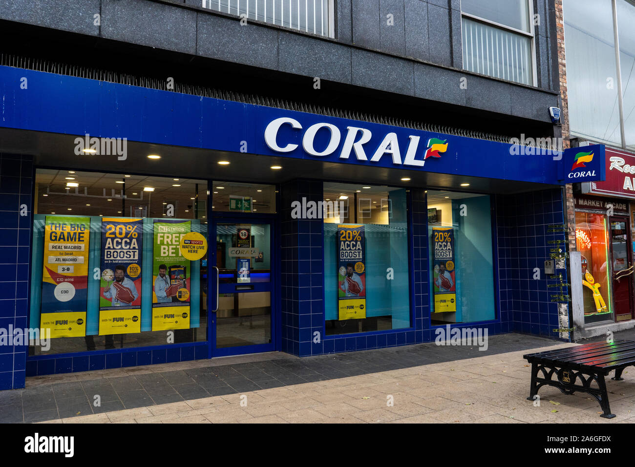 The Coral betting shop on the high street Stock Photo