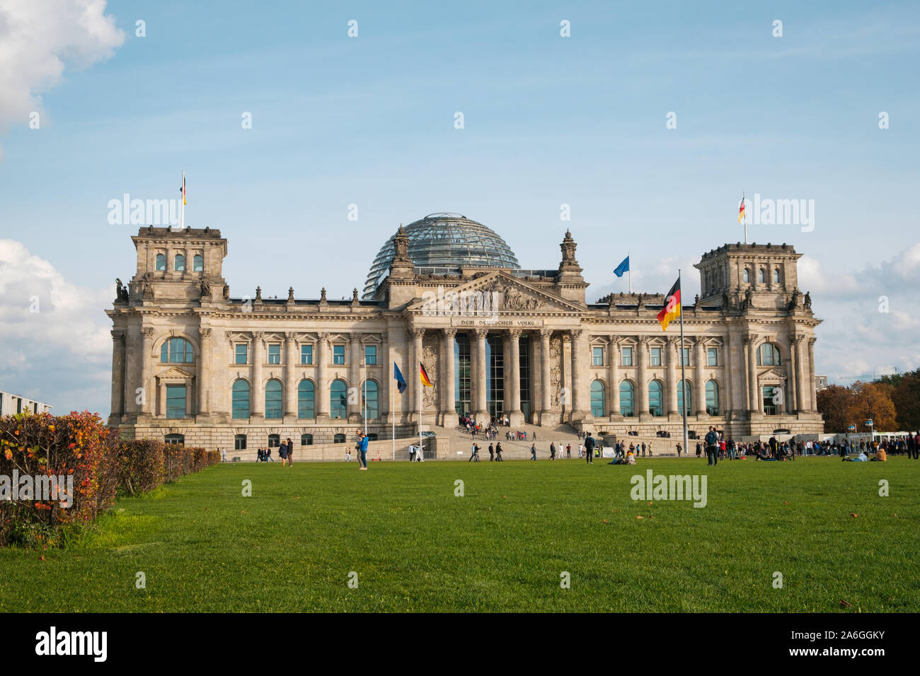 Berlin, germany - October - 2019: The Reichstag building, german parliament , Bundestag in Berlin Stock Photo