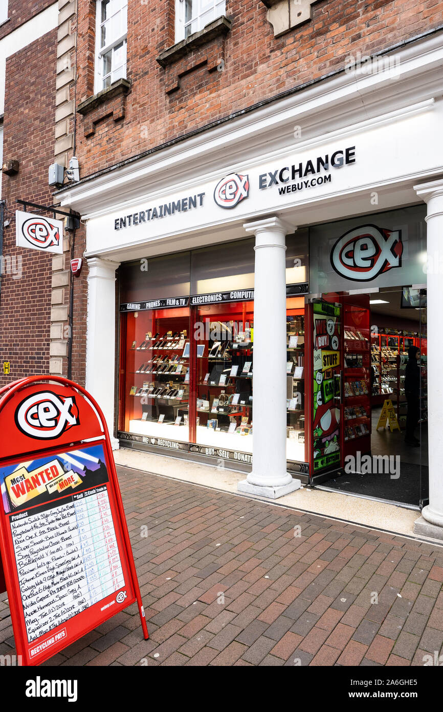 The CEX store, shop in Stafford town centre, Stoke on Trent