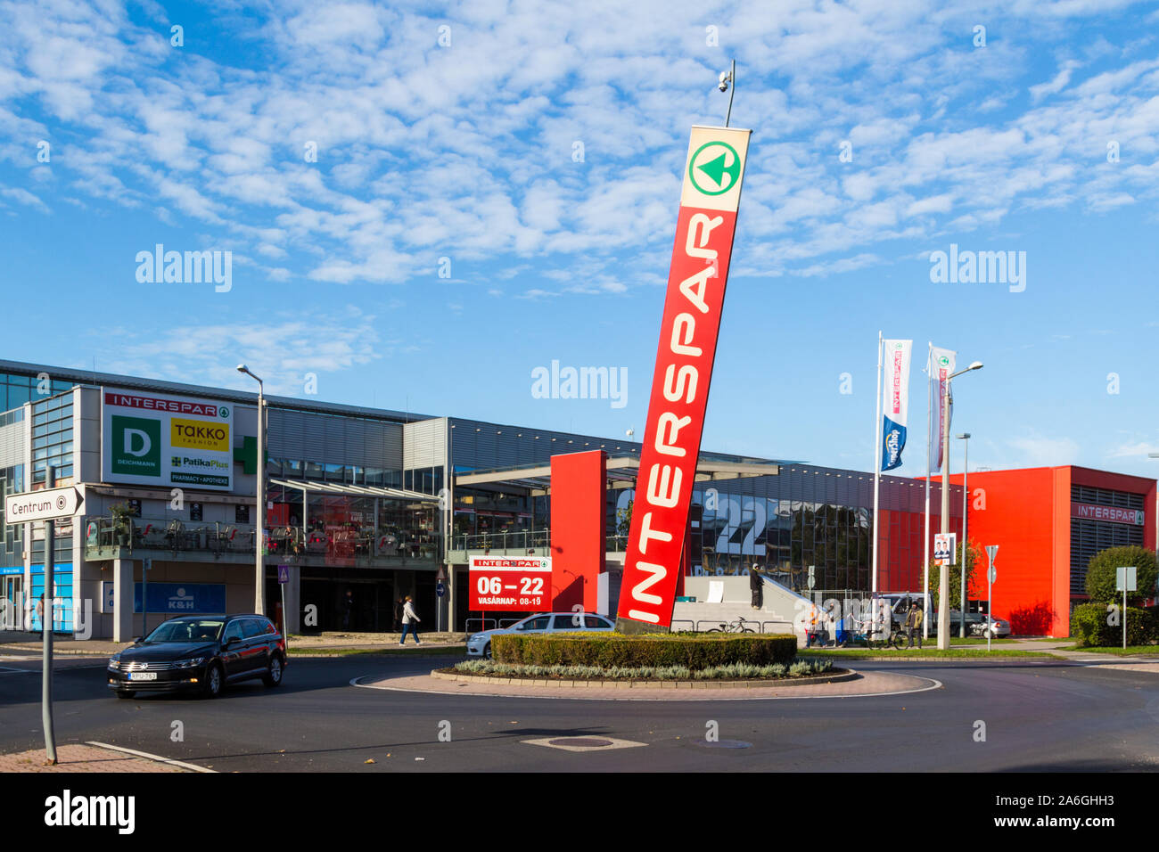 Interspar hypermarket, Sopron, Hungary Stock Photo