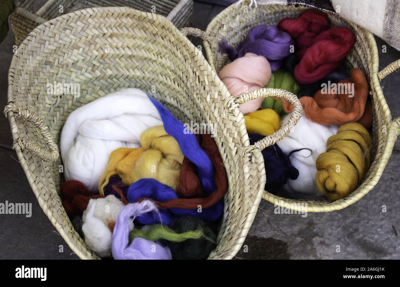 Ball of wool weaving instruments, handicrafts and industry, sewing