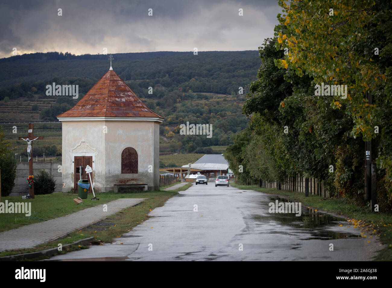 smal chapel of saint Rozalia in Pezinok Stock Photo