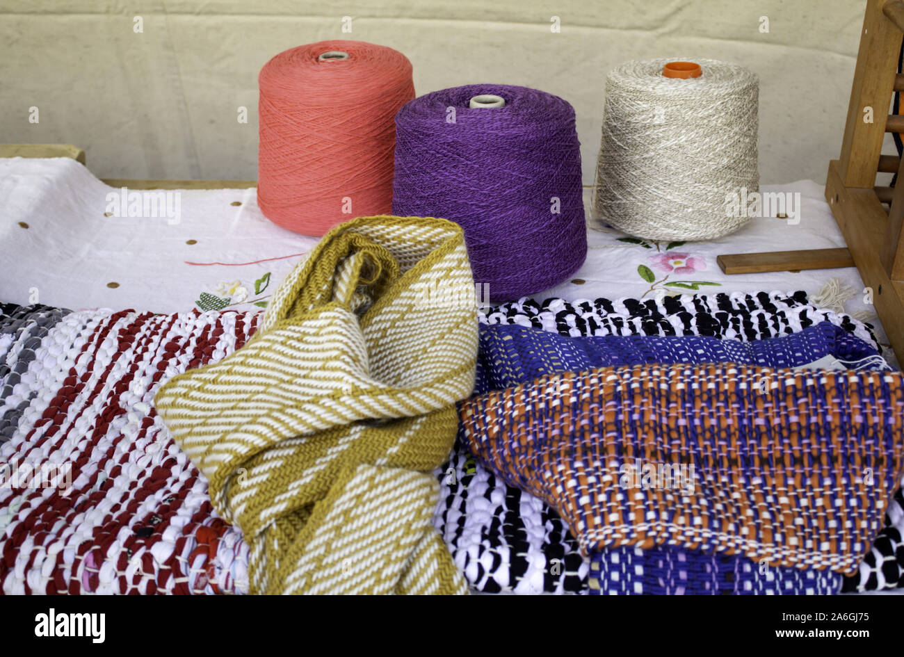 Ball of wool weaving instruments, handicrafts and industry, sewing