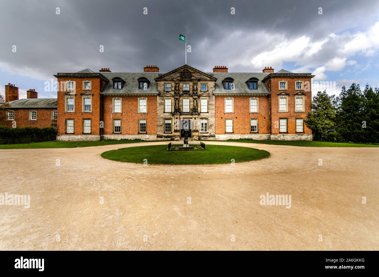 Stunning landscape of Dunham Massey, old historical stately home near