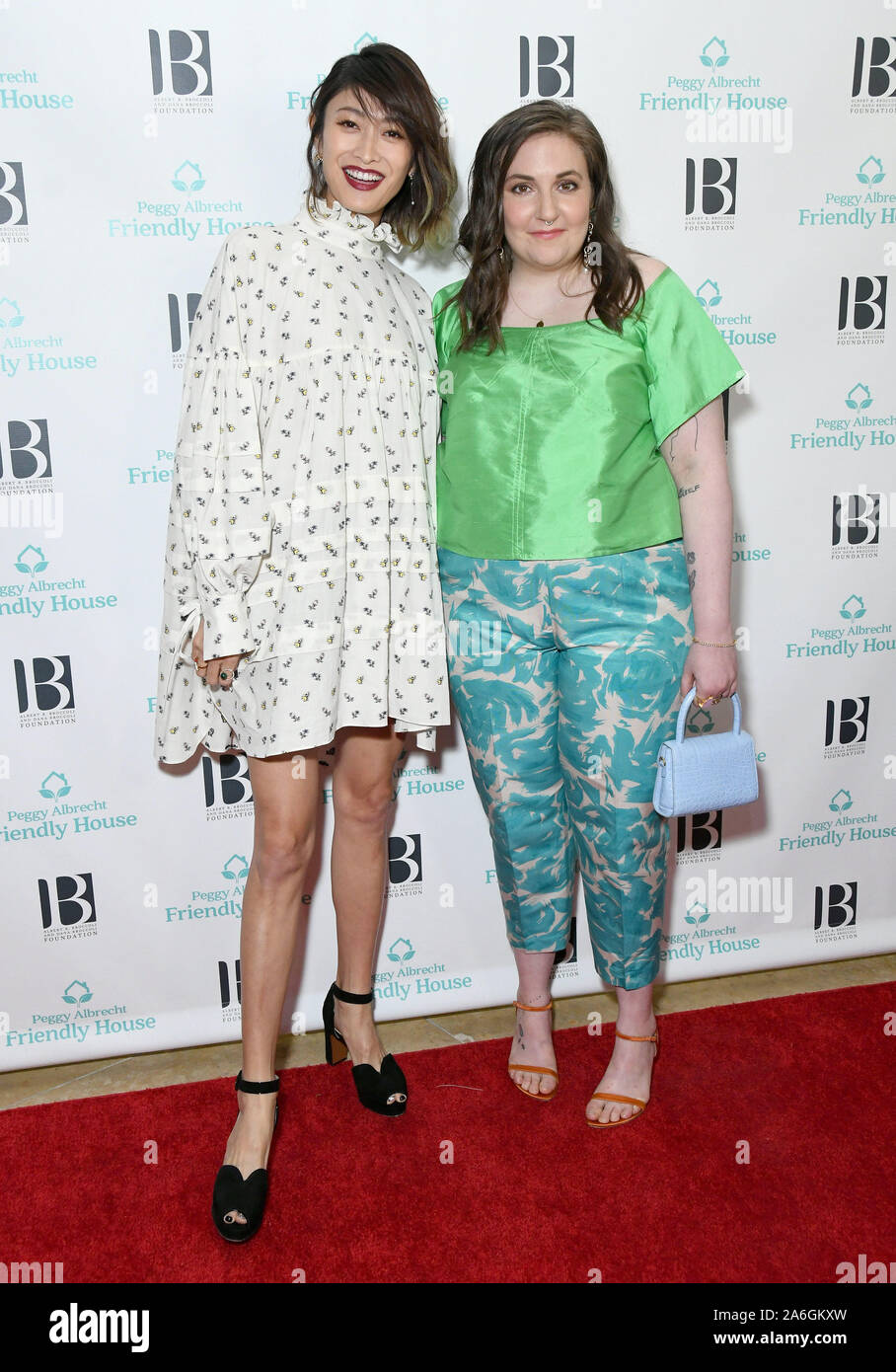 October 25, 2019, Beverly Hills, California, USA: 26 October 2019 -Beverly Hills, California - Yu Yamada, Lena Dunham. Friendly House 30th Annual Awards Luncheon held at the Beverly Hilton Hotel. Photo Credit: Birdie Thompson/AdMedia (Credit Image: © Birdie Thompson/AdMedia via ZUMA Wire) Stock Photo