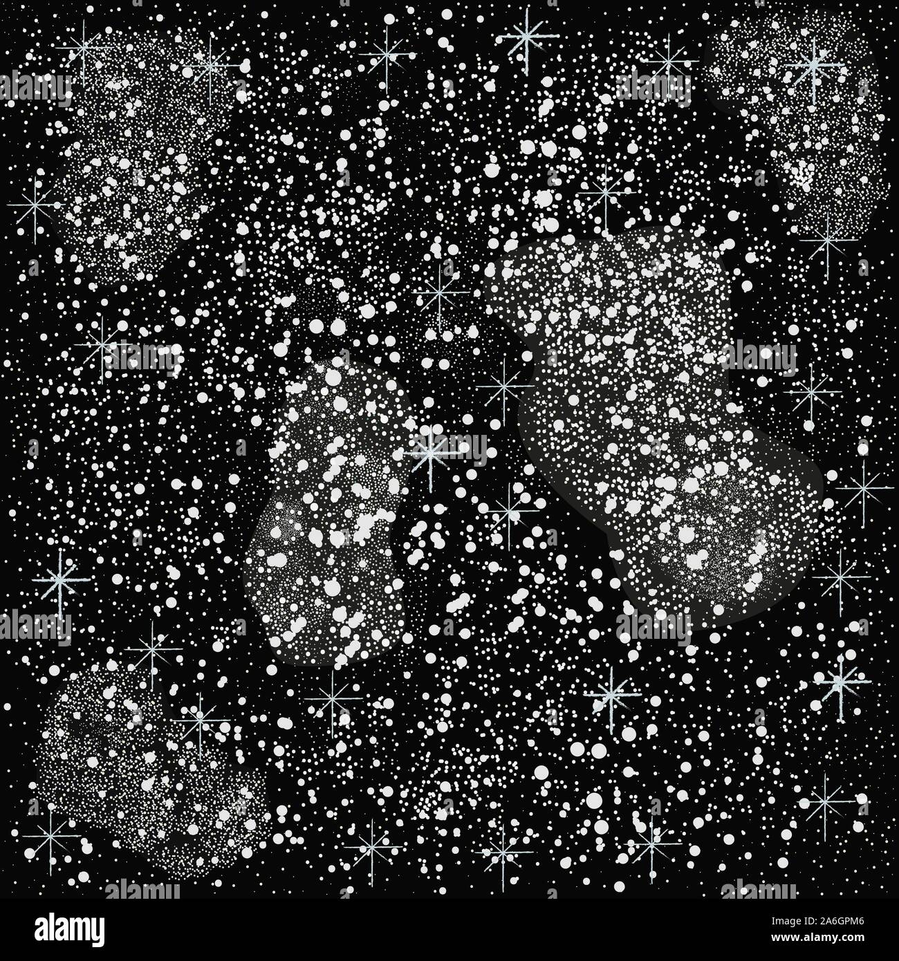Seamless Pattern with Stars. Cosmic Background. Stock Vector