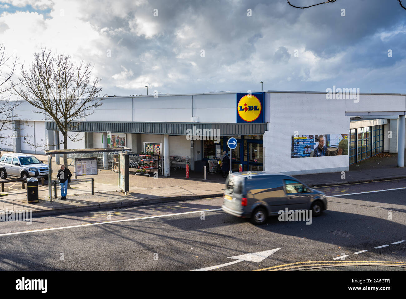 The new high tech Lidl store, shopping supermarket in Longton, Stoke on