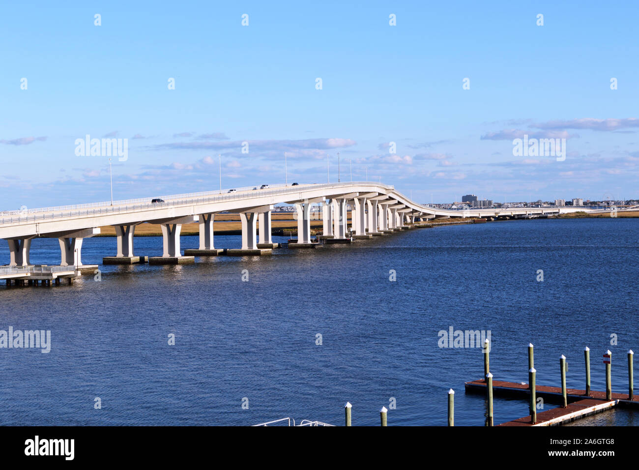 The Ocean City, New Jersey Causeway bridge Stock Photo