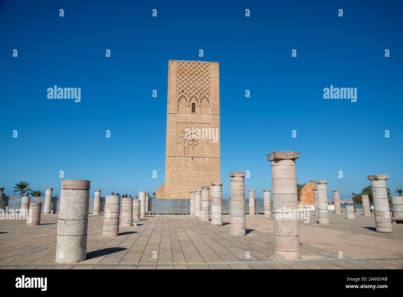 old Hassan tower in Rabat, Morocco Stock Photo