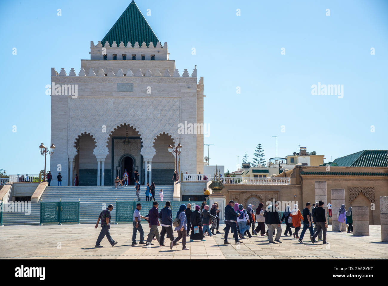 Mohammed V mausoleum in Rabat, Morocco Stock Photo