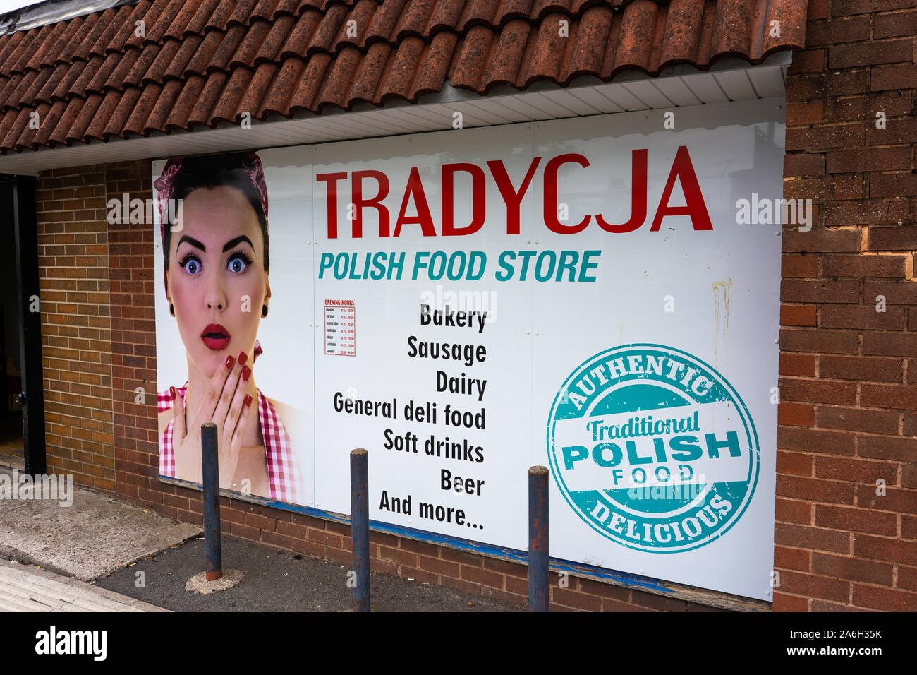 A Polish food store in the city centre of Hanley, the potteries