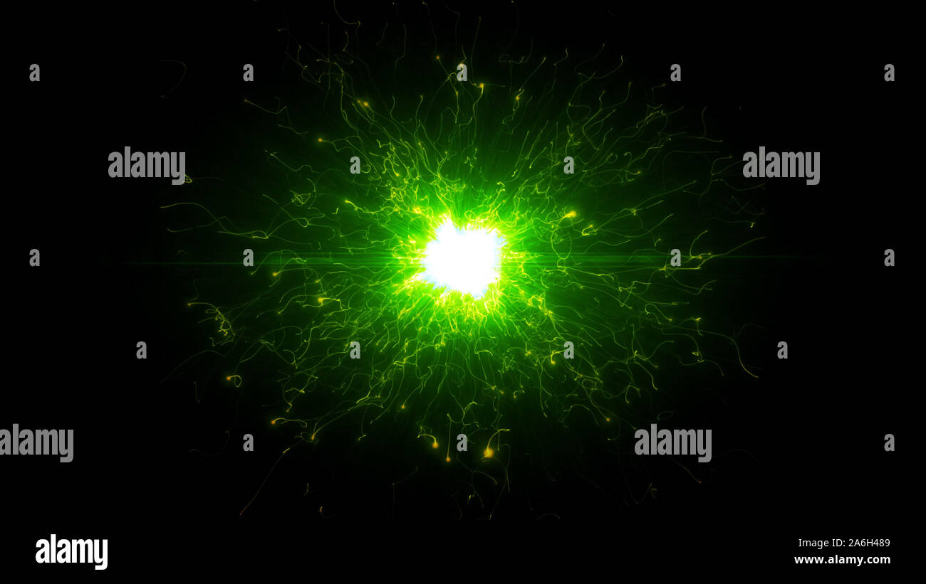 Green futuristic space particles in bright round energy structure. space  orb VFX design element. Abstract colorful lights background animation  energy ray of power electric magnetic Stock Photo - Alamy