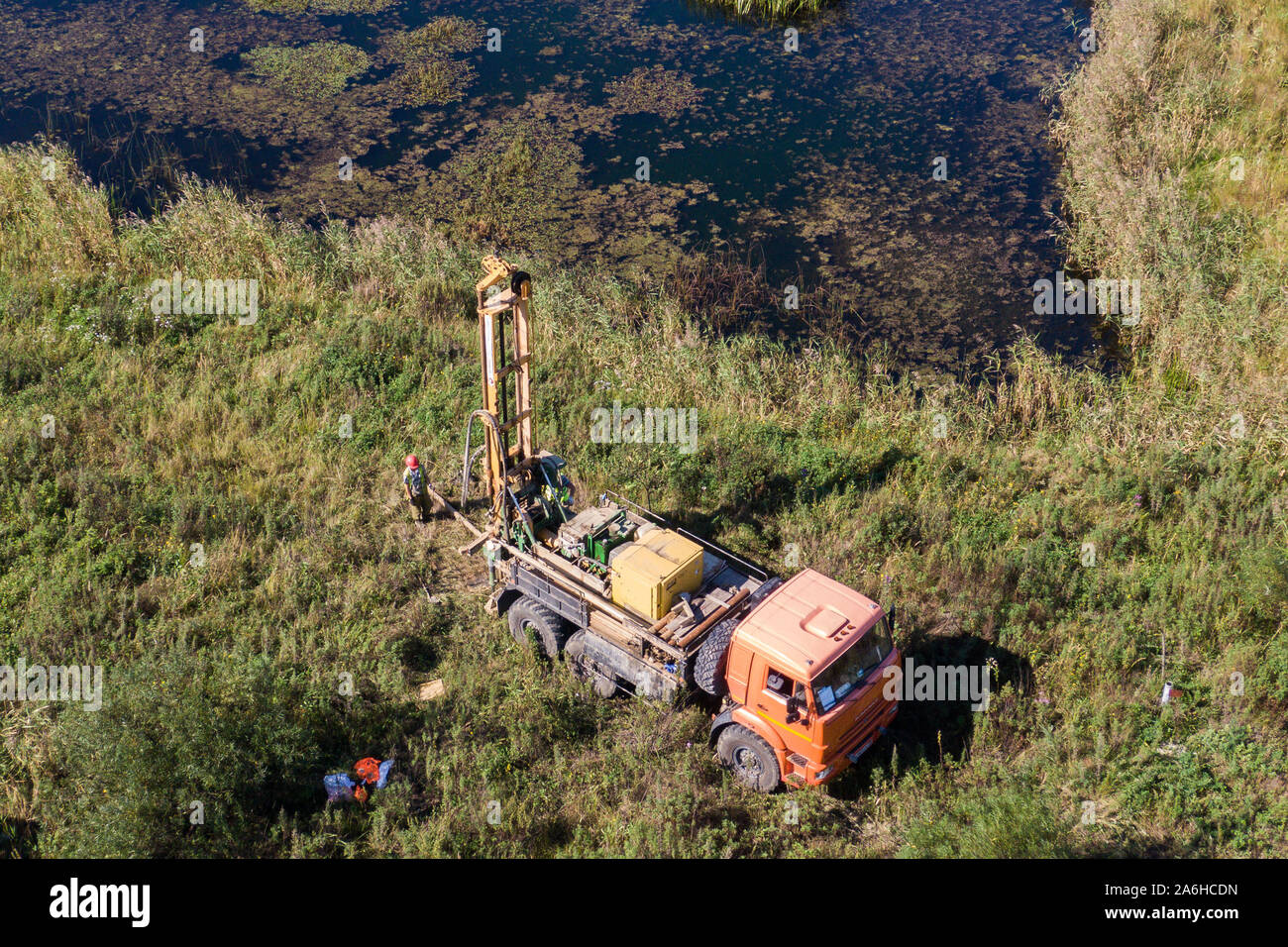 Mobile drilling rig for repair of oil and gas wells Stock Photo Alamy