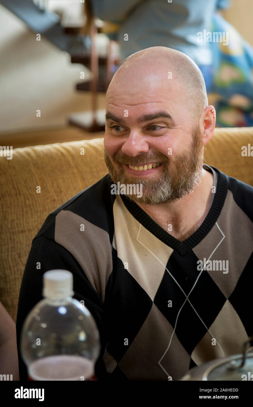 Portrait black man bald head hi-res stock photography and images - Alamy