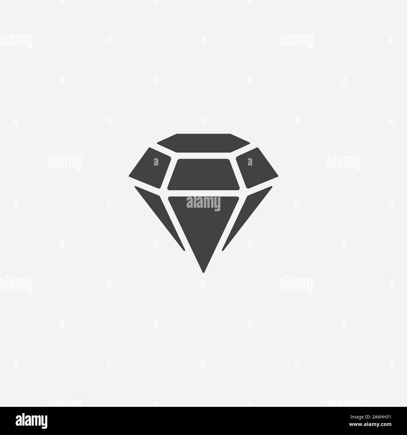 Letter U diamond jewellery logo design vector symbol icon