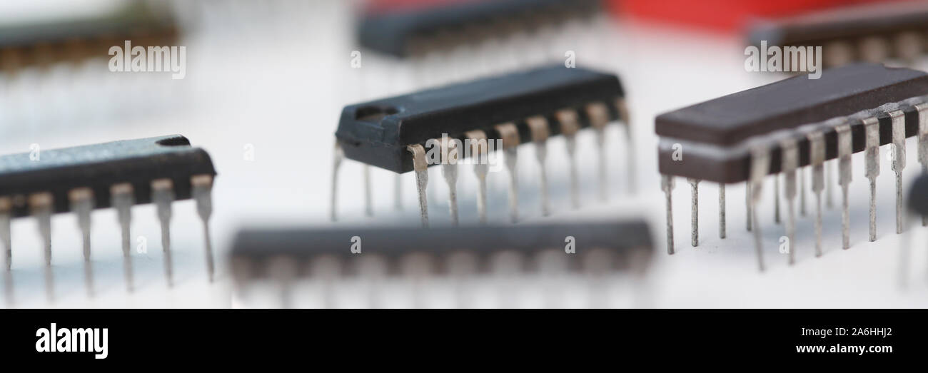 An employee computer repair service Stock Photo