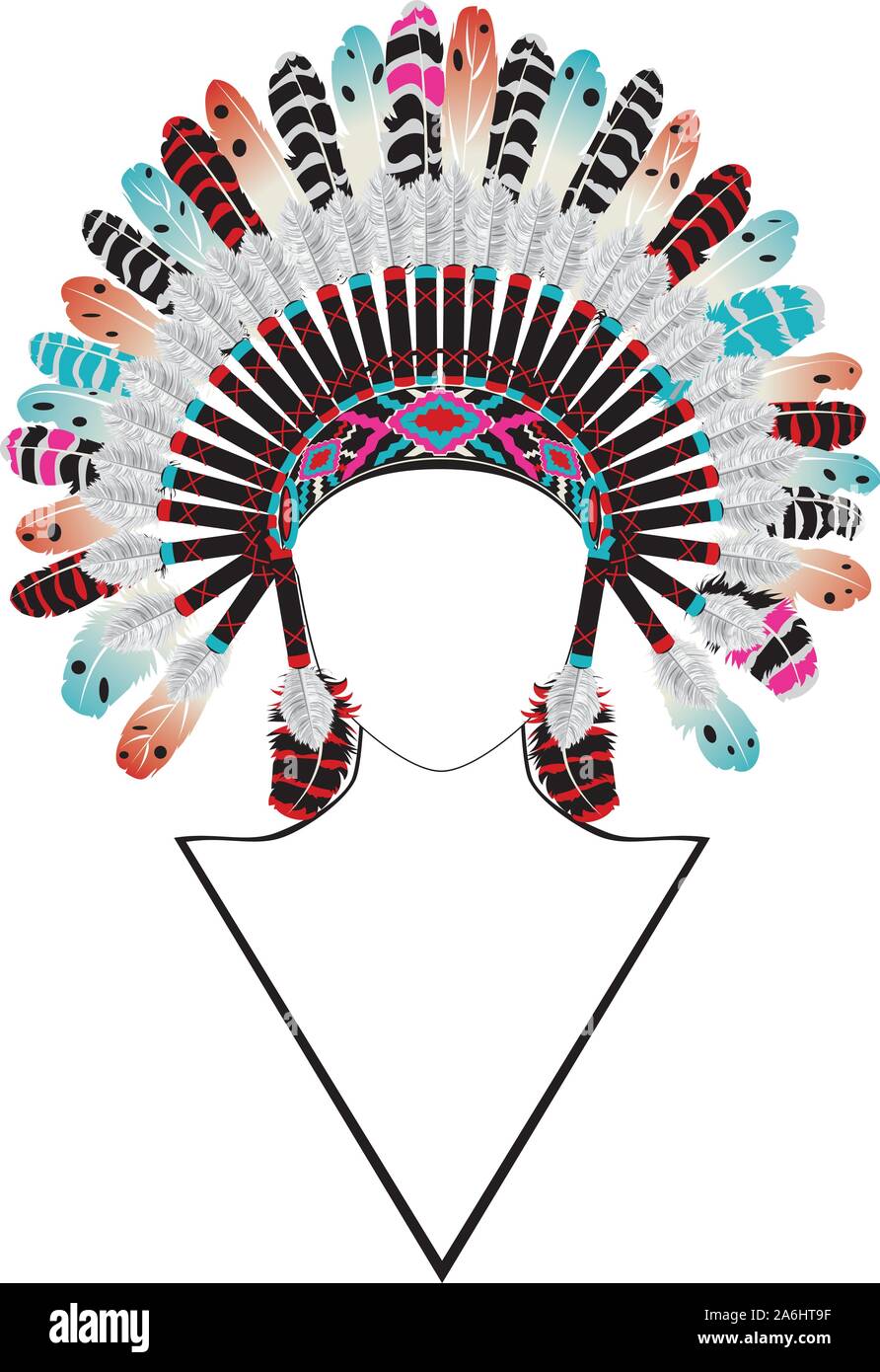 Indian chief war bonnet Cut Out Stock Images & Pictures - Alamy