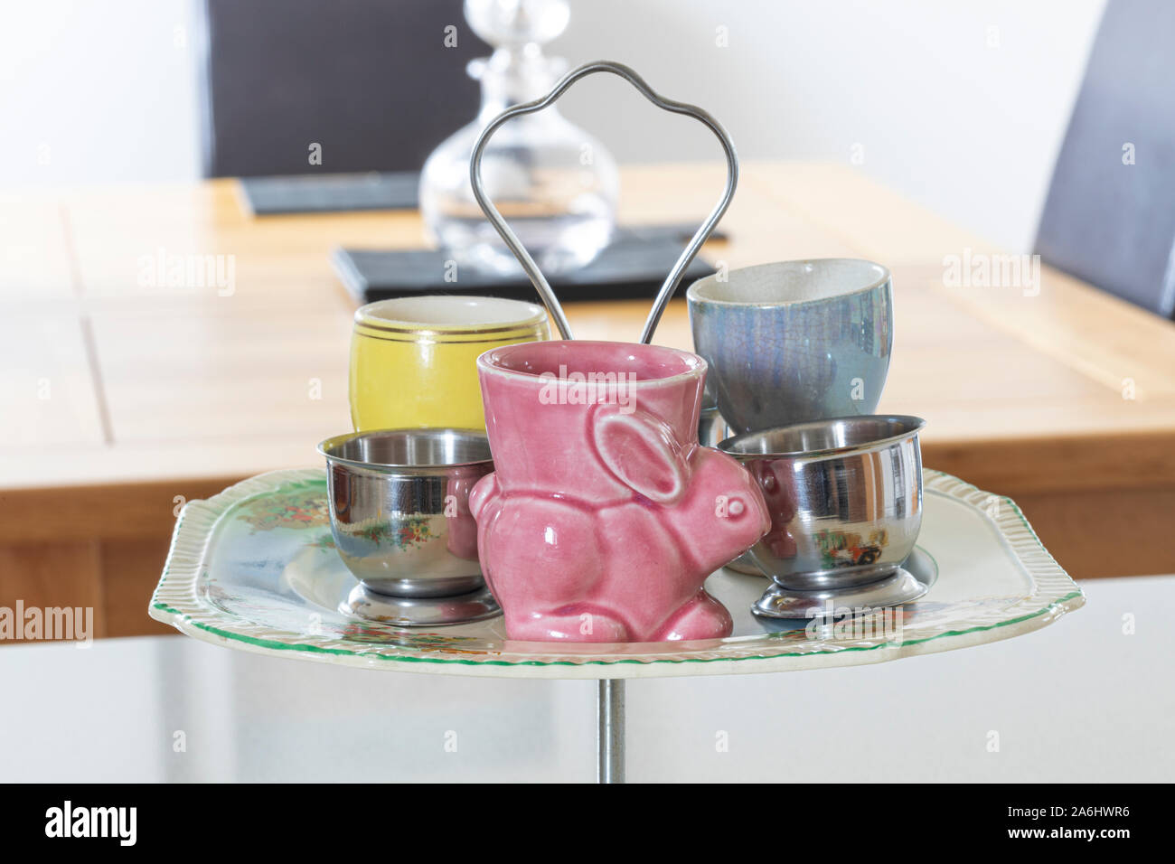 Egg cups Stock Photo