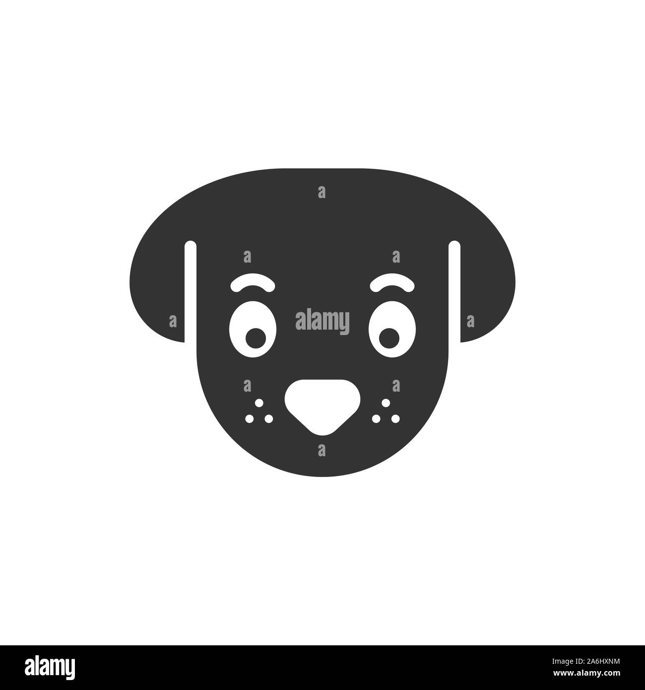 Pet dog and cat faces in profile concept icon Stock Photo - Alamy