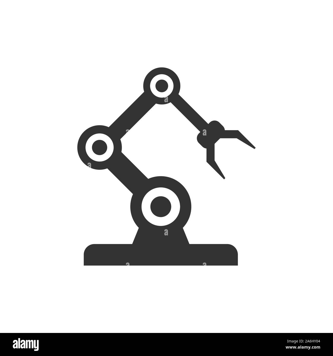 Robot arm icon in flat style. Mechanic manipulator vector illustration on  white isolated background. Machine business concept Stock Vector Image &  Art - Alamy